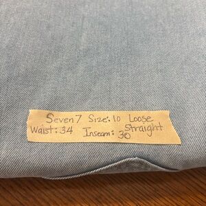 Women’s Seven7 Loose Straight Jeans in Pale Blue Denim